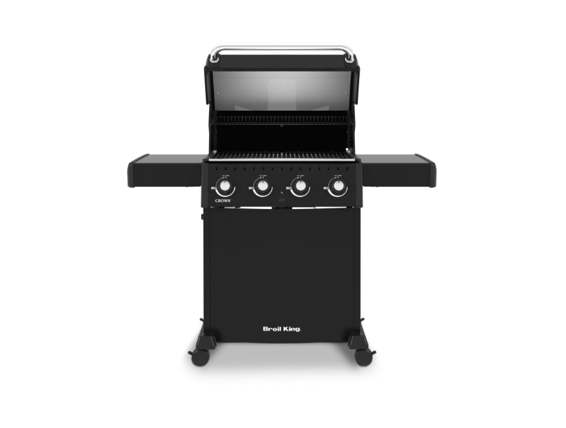 Diseño compacto de la barbacoa Broil King Crown 410 Shadow, ideal para terrazas y espacios pequeños