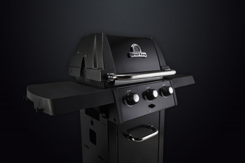 Vista superior de la barbacoa Royal 320 Shadow resaltando su diseño compacto para jardines y terrazas