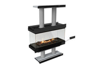 Chimenea de bioetanol automática Planika Panorama 1200 cerrada con cristales
