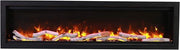 Chimenea eléctrica de alta gama Amantii SYM Bespoke con leños de abedul realistas