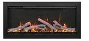 Chimenea eléctrica Amantii SYM Symmetry de diseño encastrable con leños Silver Birch