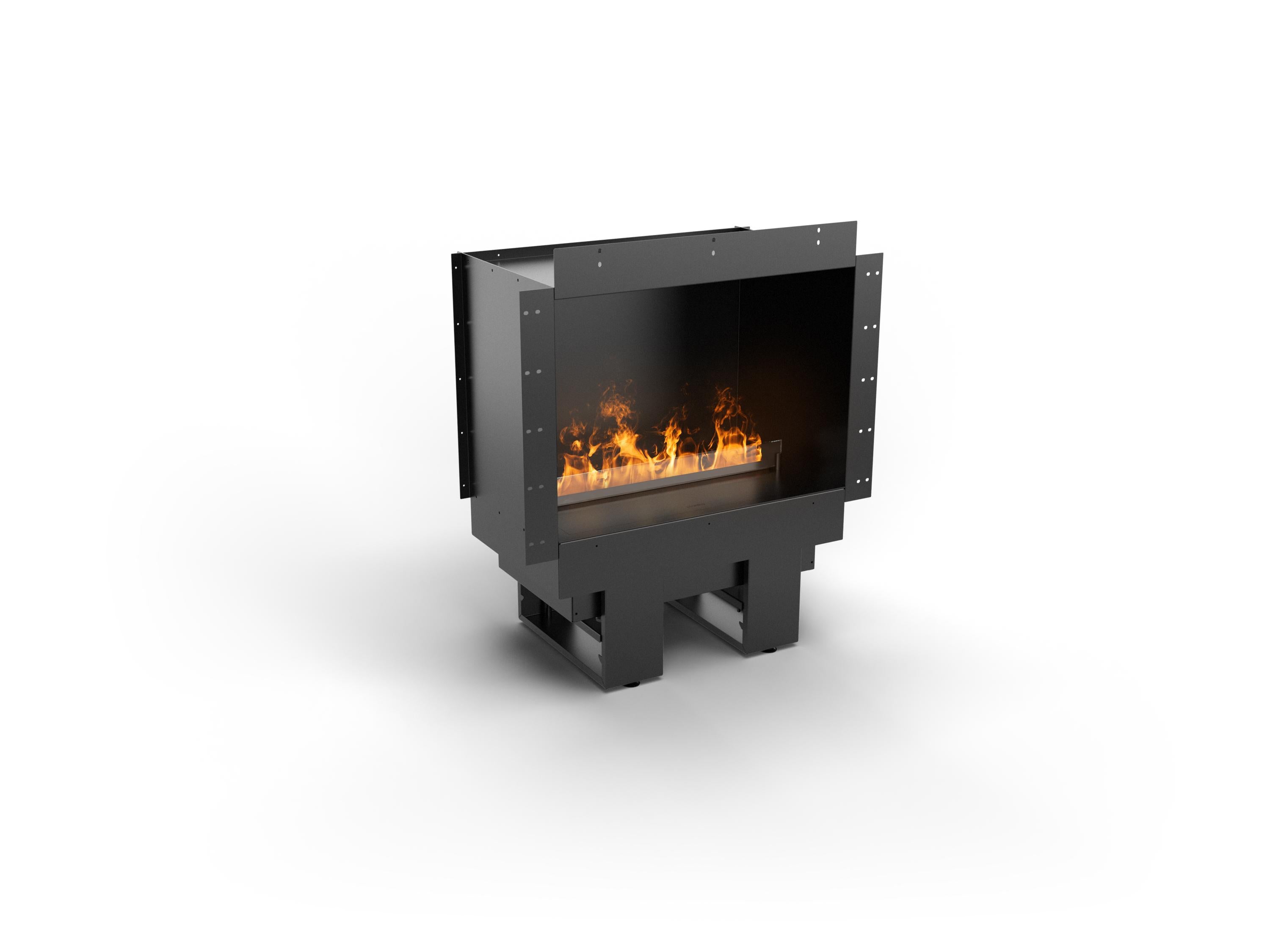 Configuración frontal a una cara chimenea de planika de vapor de agua cool  flame 500