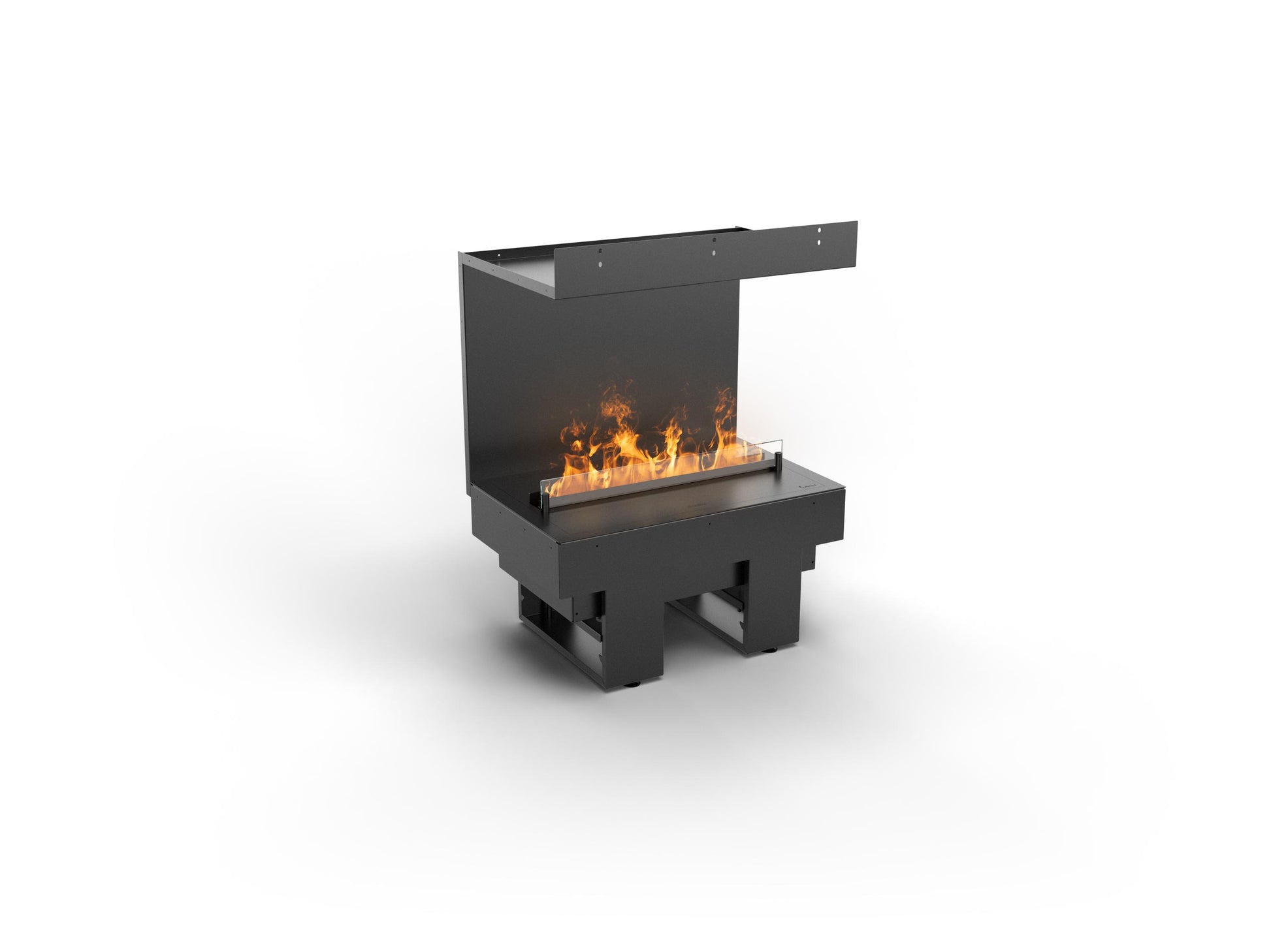 Chimenea de vapor  de agua planika Cool Flame 500 vista a tres caras en forma de C 