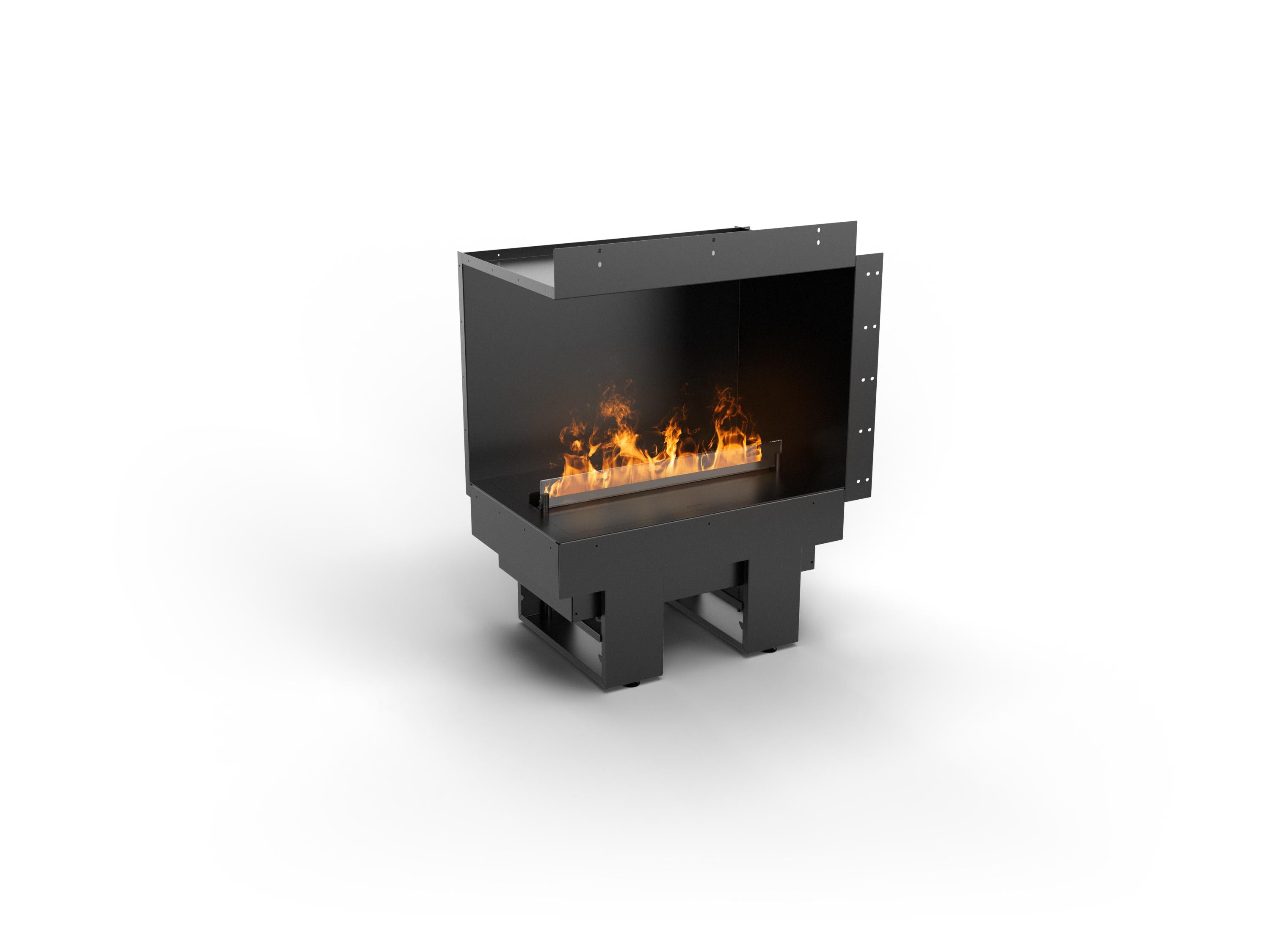 Diseño en esquina izquierda dos caras apertura en el lado izquierdo de la chimenea de vapor de agua Fireplace 500