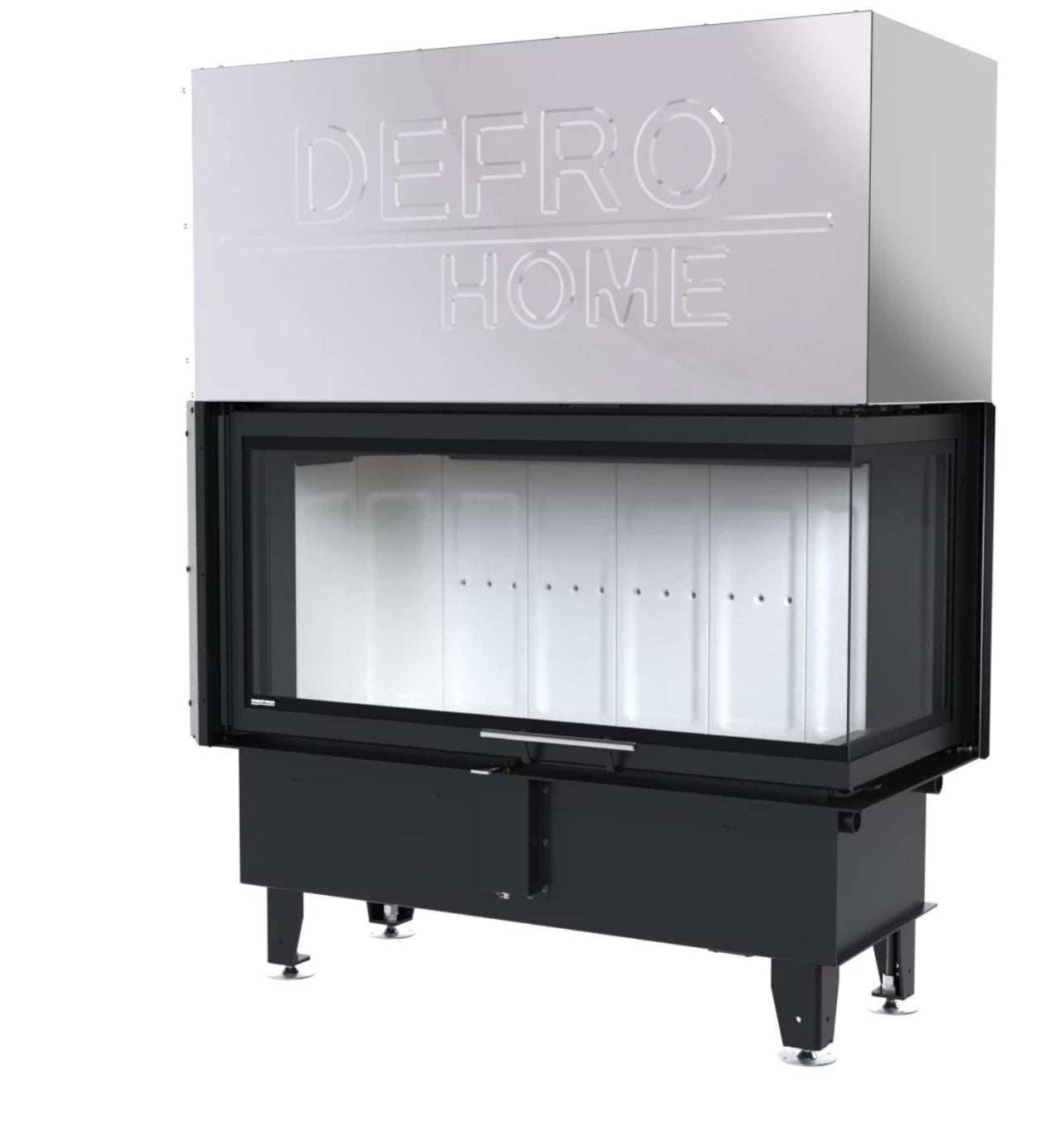 Hogar monobloque Defro Home Intra LA BP/BL G con sistema de apertura de guillotina y revestimiento interior refractario blanco