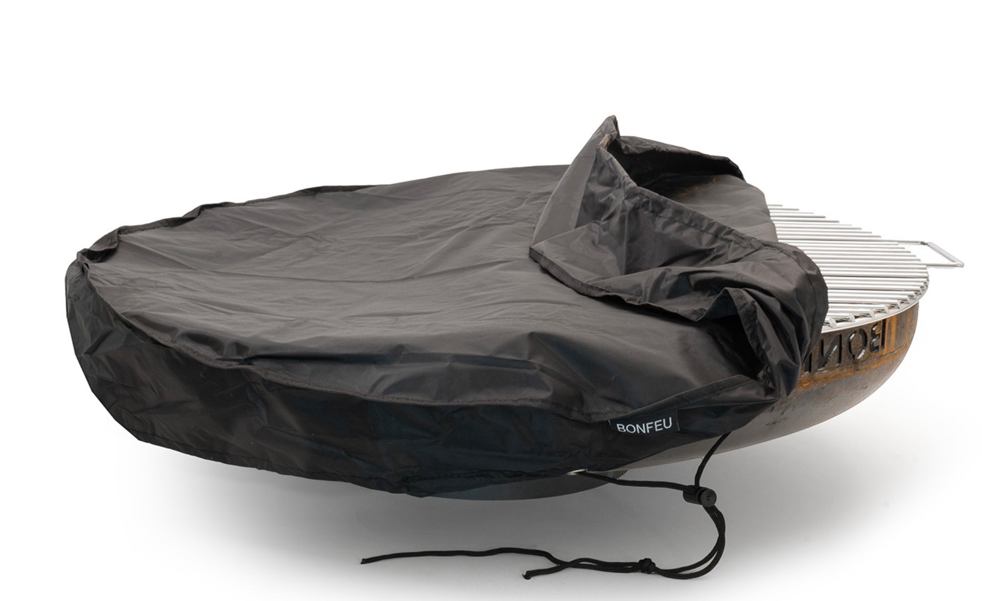 Primer plano del tejido técnico impermeable y duradero de la funda BonFeu.