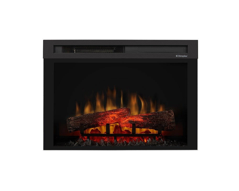 Vista frontal de la chimenea Dimplex Night Box con efecto de llama LED realista