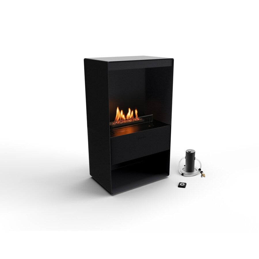 Estufa de bioetanol automática Senso Stove de Planika con diseño autoportante en color negro