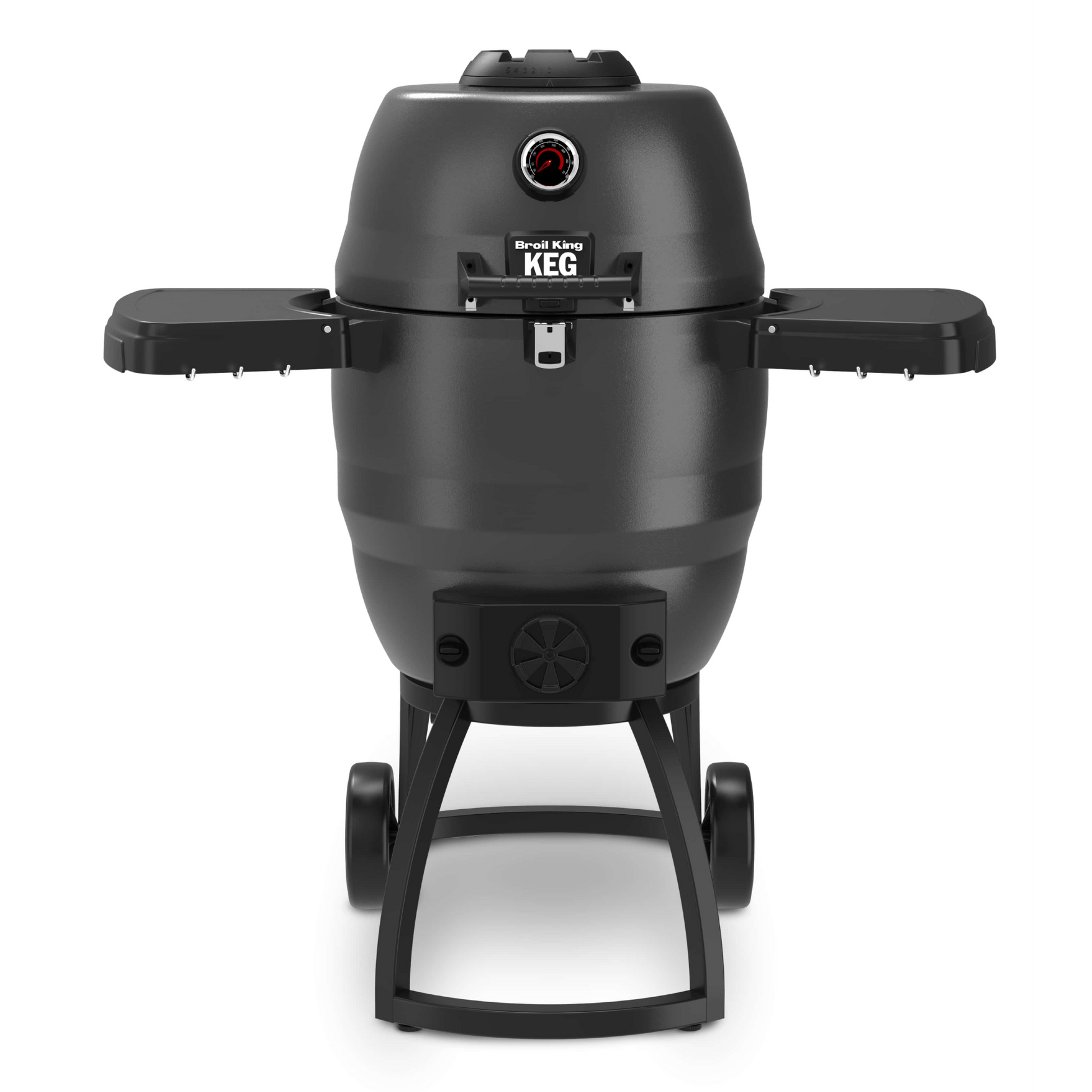 Kamado de acero de doble pared Broil King Keg con carro y bandejas laterales