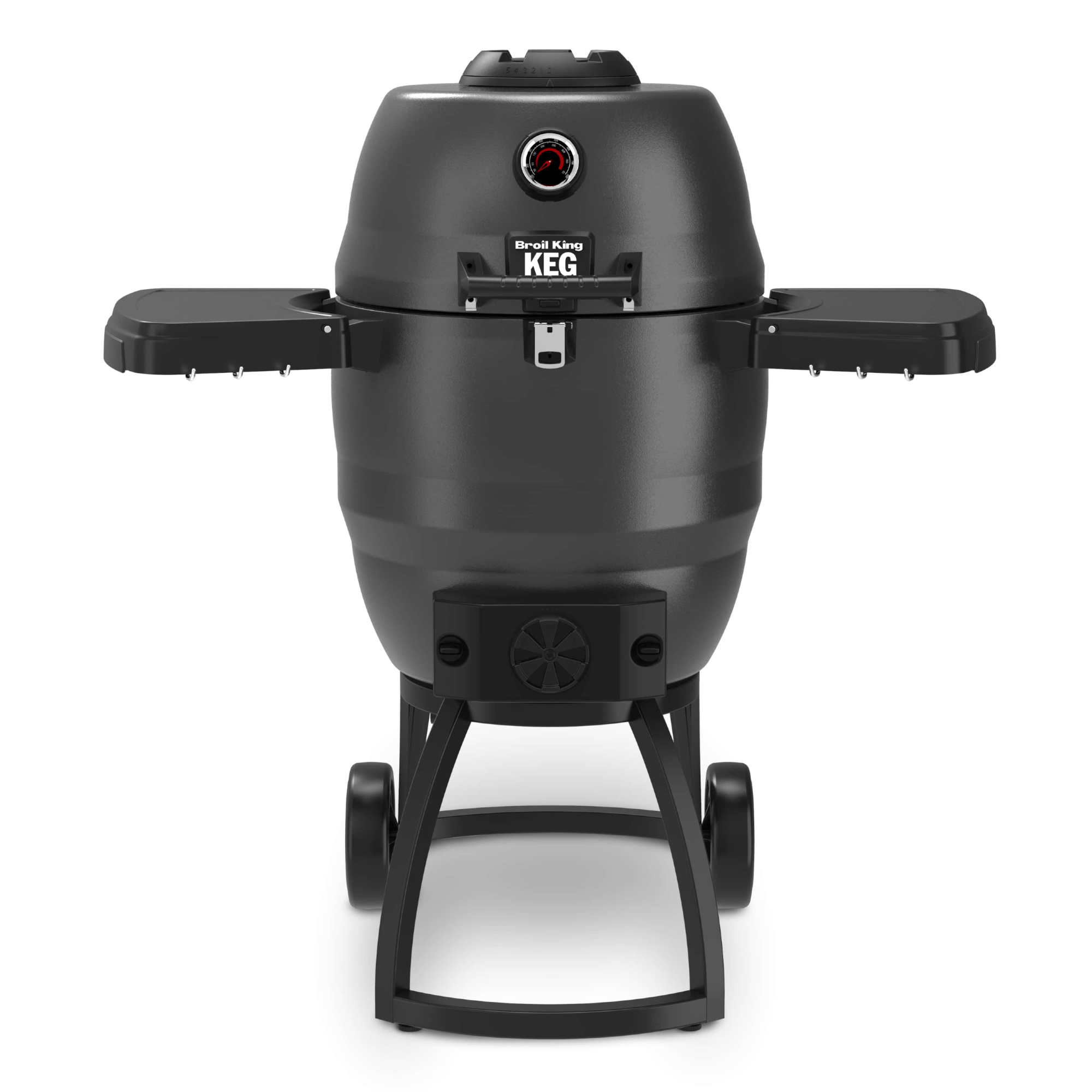 Kamado de acero de doble pared Broil King Keg con carro y bandejas laterales