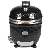 Kamado Monolith LeChef Serie Pro 2.0 Solo de 55 cm en color negro, configurado con sistema Smart-Flow para encastrar