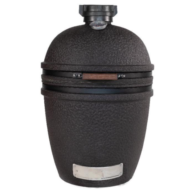 Kamado cerámico The Bastard Urban Large Solo de 49 cm en acabado negro mate, diseñado para ser encastrado en cocinas de exterior