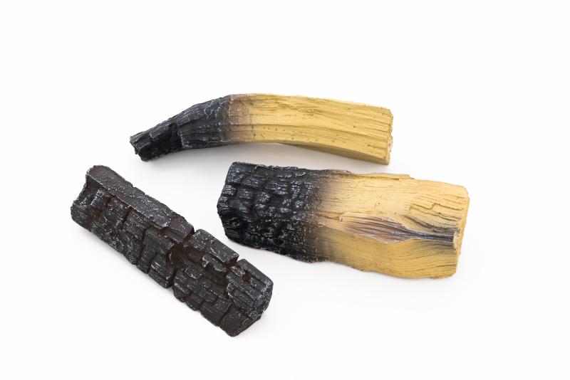 Set de troncos cerámicos realistas para la decoración de la chimenea Cloudy de Planika