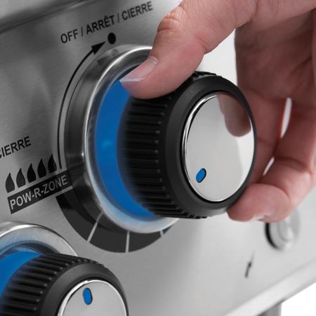 Mando de control con retroiluminación LED azul de la barbacoa encastrable Regal 470 BI para parrilladas nocturnas