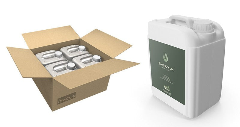 Pack de 4 garrafas de 5L de bioetanol Fanola (Total 20 Litros) para quemadores electrónicos