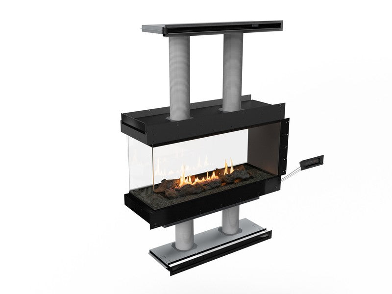 Chimenea de bioetanol Planika Panorama 1200 modo divisor de espacios