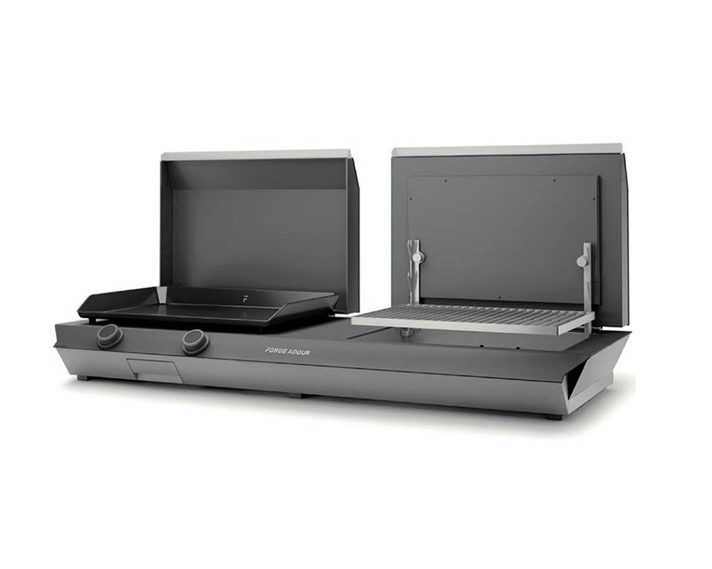 COMBI Plancha y parrilla (gas y carbón) - Forge Adour
