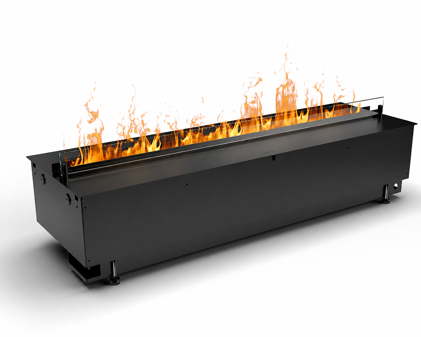 Quemador de vapor de agua Planika Cool Flame 1000 con línea de fuego continua y realista.