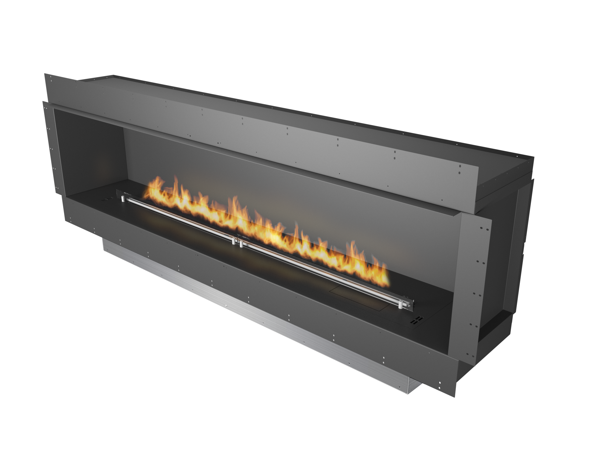 Chimenea de bioetanol frontal Planika Forma 2300 con quemador FLA4