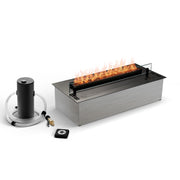 Quemador electrónico de bioetanol Planika Neo con sistema de llenado automático y mando.