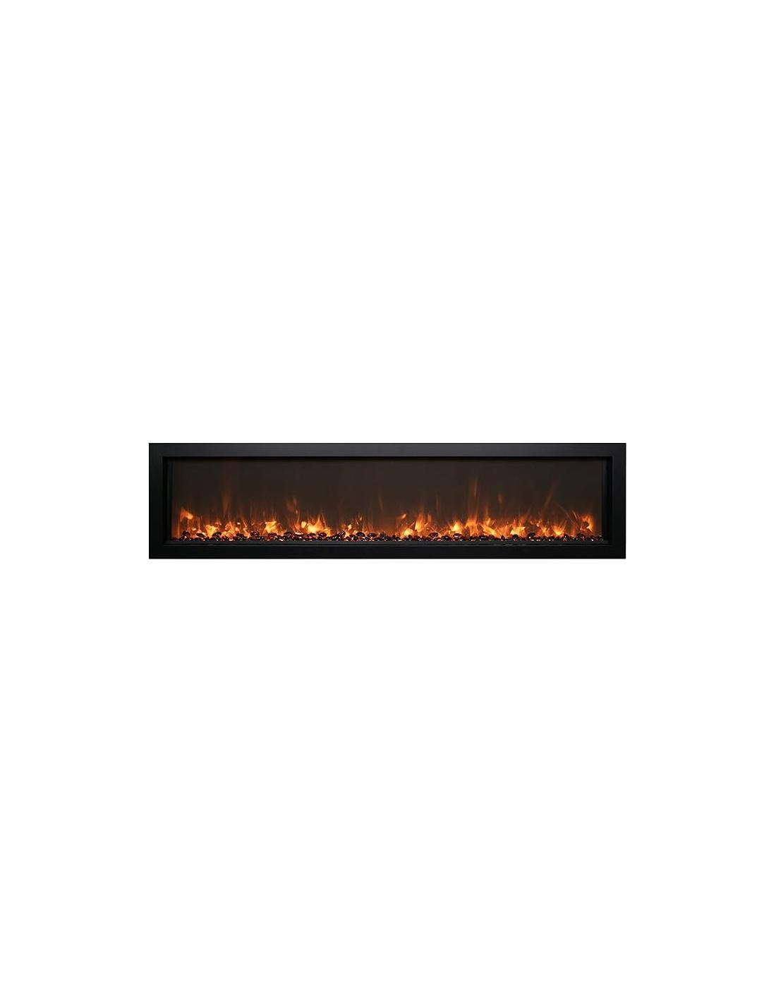 Vista lineal de las llamas LED de alta intensidad de la chimenea Amantii SYM