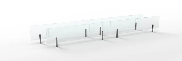 Panel de cristal frontal de repuesto para integración de quemadores Planika en muebles
