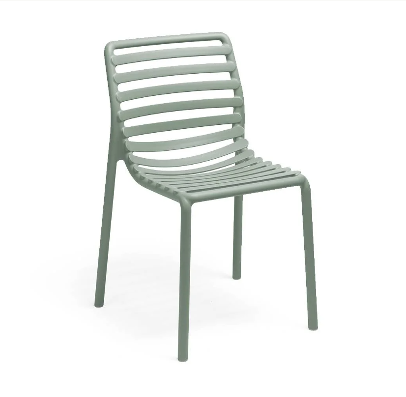 Silla de jardín Nardi Doga Bistrot color menta, resistente a los rayos UV y de fácil limpieza para exterior