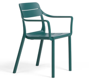 Sillón de exterior Nardi Cassia en color verde agave hecho de polipropileno regenerado con acabado mate texturizado.