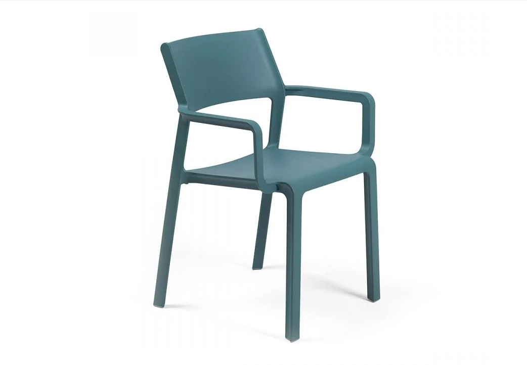 Sillón de exterior Nardi Trill Armchair color ottanio (azul cerceta), elegante y ligero para uso exterior e interior.