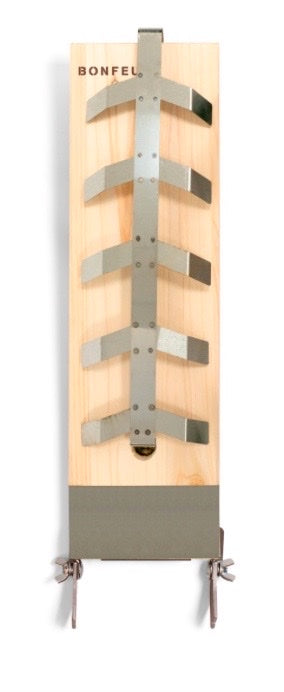 Tabla para ahumar BonFeu de madera de cedro con soportes de acero inoxidable