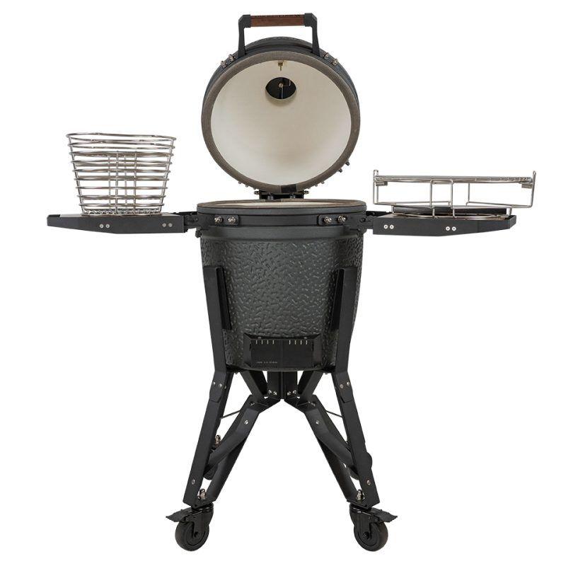 Perspectiva superior del Kamado VX Medium, ideal para asar, ahumar y hornear a nivel profesional
