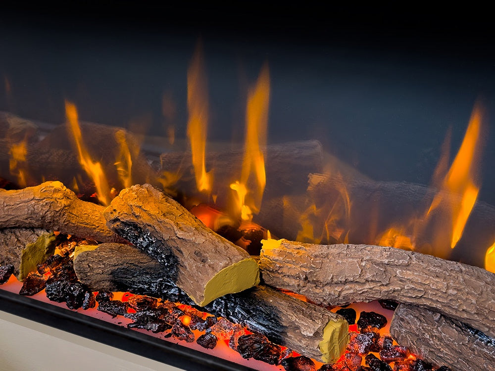 Set de troncos cerámicos estándar para chimenea eléctrica Go Eco MW.